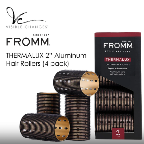 Thermalux 2" Aluminum Hair Rollers - 4 Pack